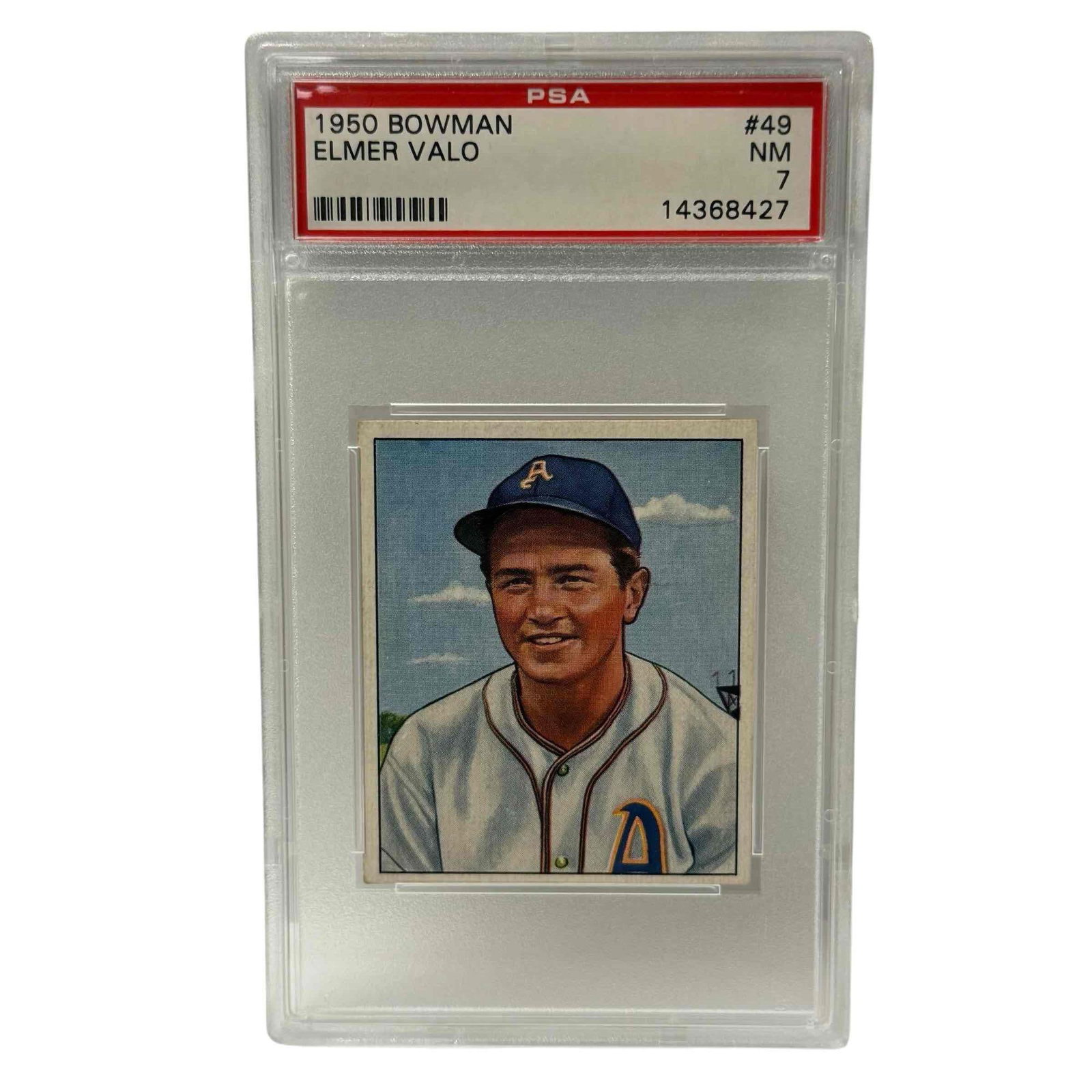 1950 Bowman Baseball #49 Elmer Valo PSA 7 NM (1 of 6)