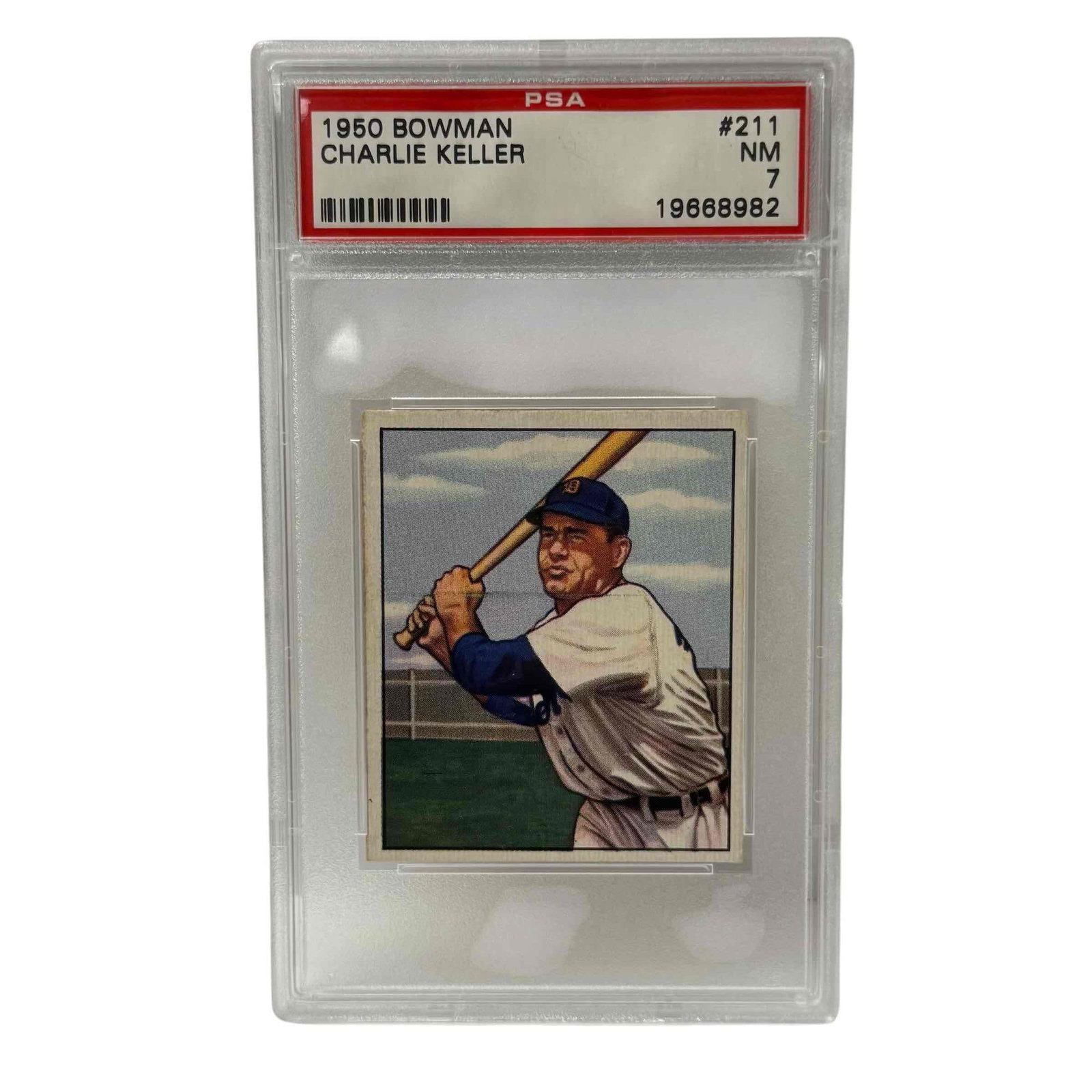 1950 Bowman Baseball #211 Charlie Keller PSA 7 Detroit Tigers: PSA NM grade of the popular outfielder.