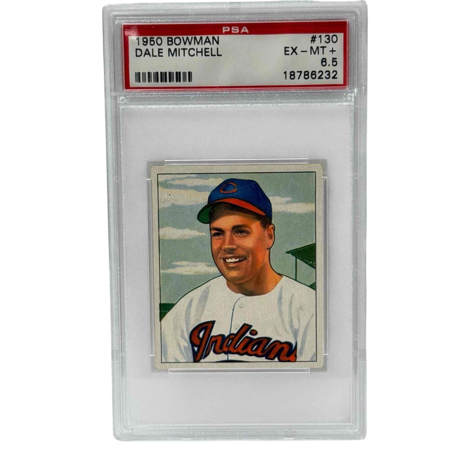 1950 Bowman Baseball #130 Dale Mitchell PSA 6.5 Cleveland Indians (1 of 5)