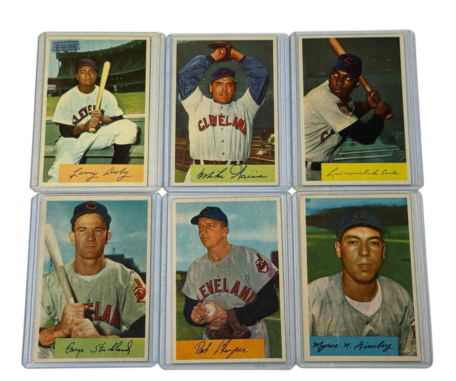 1954 Bowman Cleveland Indians Cards w/ Doby, Easter, Garcia (1 of 5)
