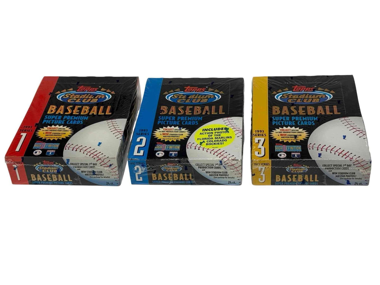 1993 Topps Stadium Club Baseball Series 1,2,3 Factory Sealed Wax Boxes (1 of 8)