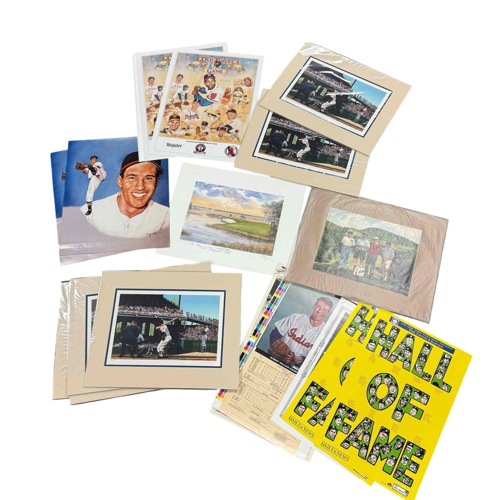 Bob Feller Related Poster and Flats Lot (1 of 18)
