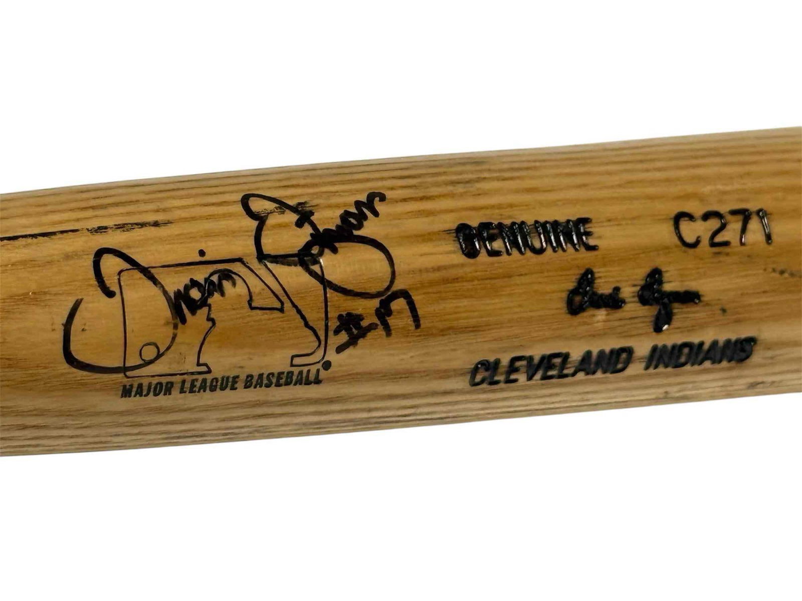 Travis Fryman Autographed Game Used Bat Cleveland Indians (1 of 7)