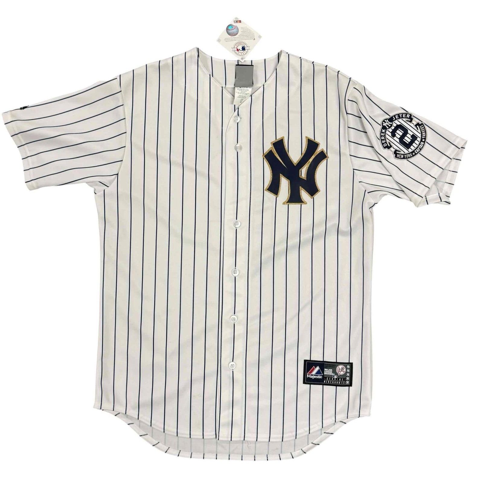 Derek Jeter Retirement Captain New York Yankees Jersey GOLD (1 of 13)