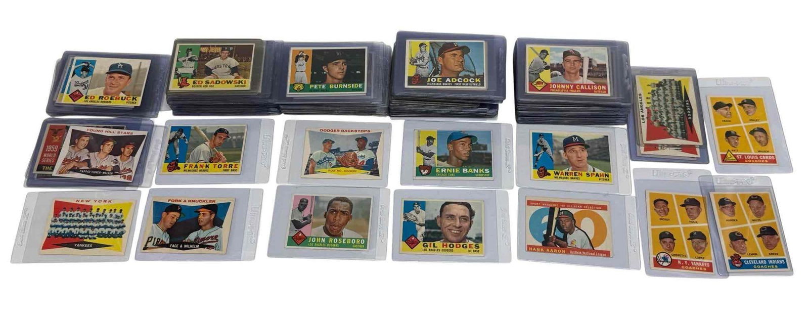 1960 Topps Baseball Cards (200)+ w/ Banks, Aaron, Spahn (1 of 13)