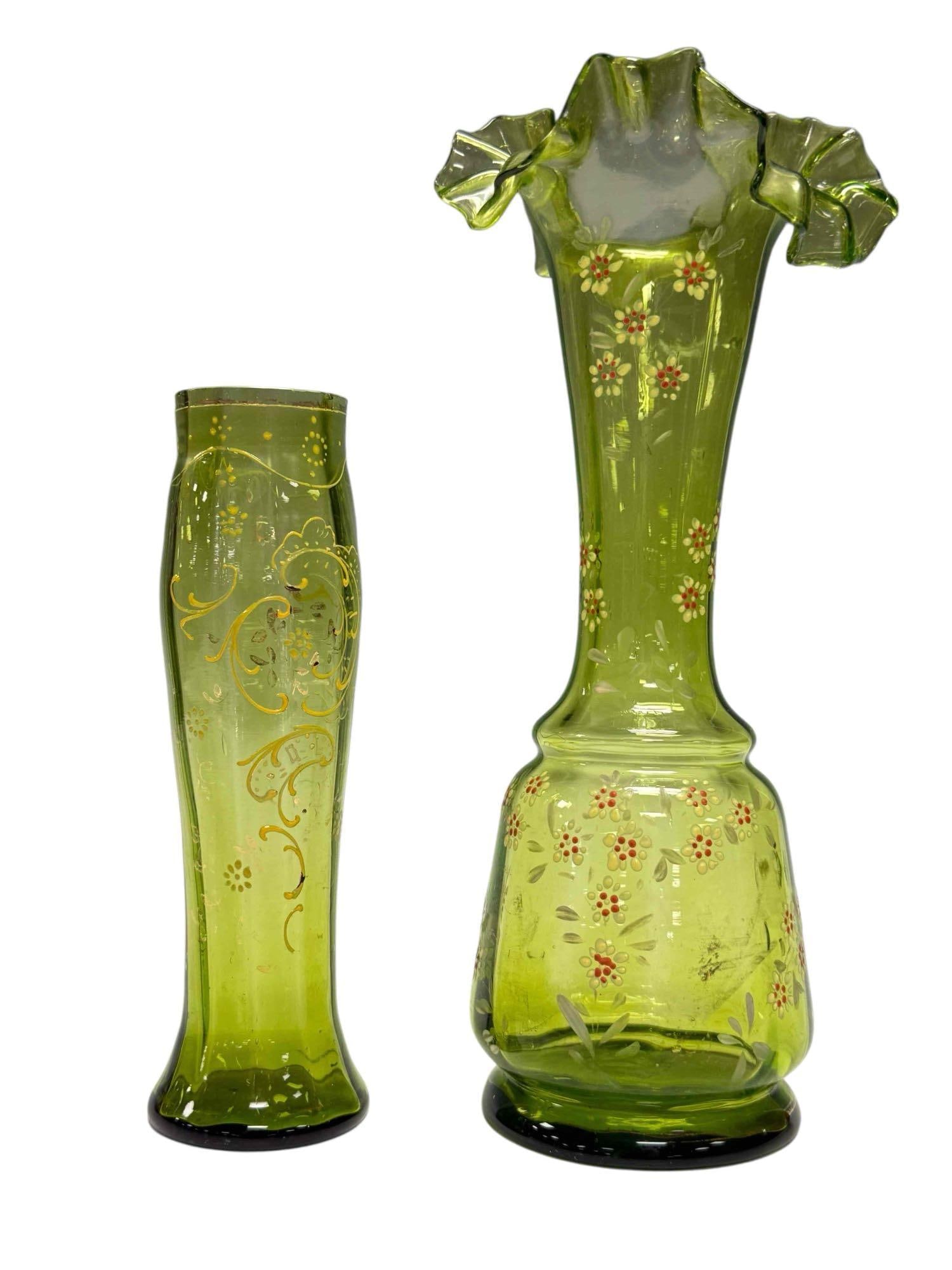 Pair of Hand Blown Art Glass Vases (1 of 15)