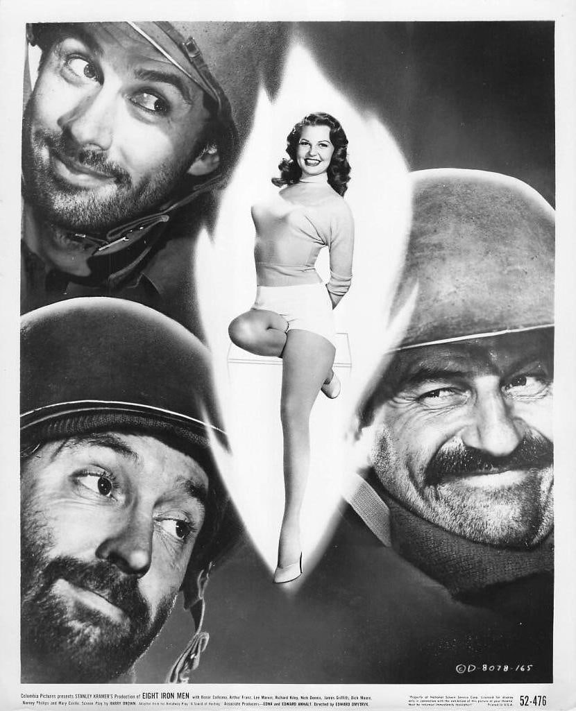 Eight Iron Men - Mary Castle Pinups - Stills: Quantity: 15 Year: 1952 Condition:B+ Country: U.S.A Studio: Columbia Size: 8x10 Genre: War Stars: Mary Castle, Lee Marvin