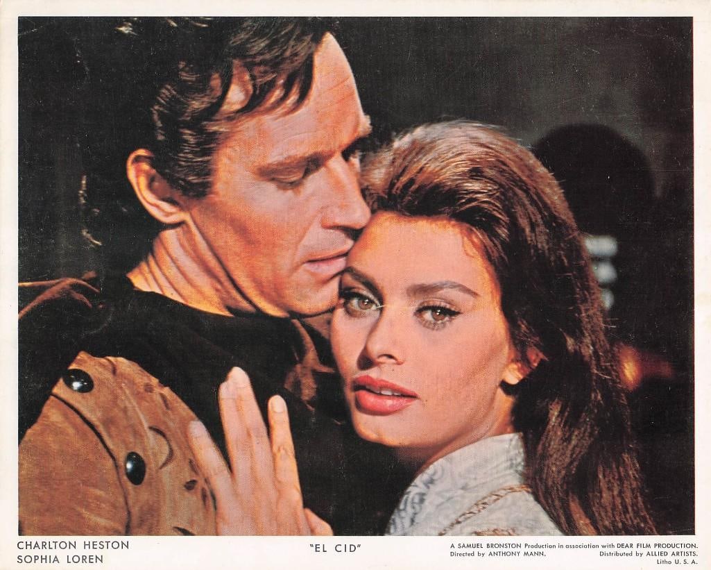 El Cid - Color Stills Set: Quantity: 10 Year: 1961 Condition:B+ Country: U.S.A Studio: Allied Artists Size: 8x10 Genre: War Stars: Charlton Heston, Sophia Loren