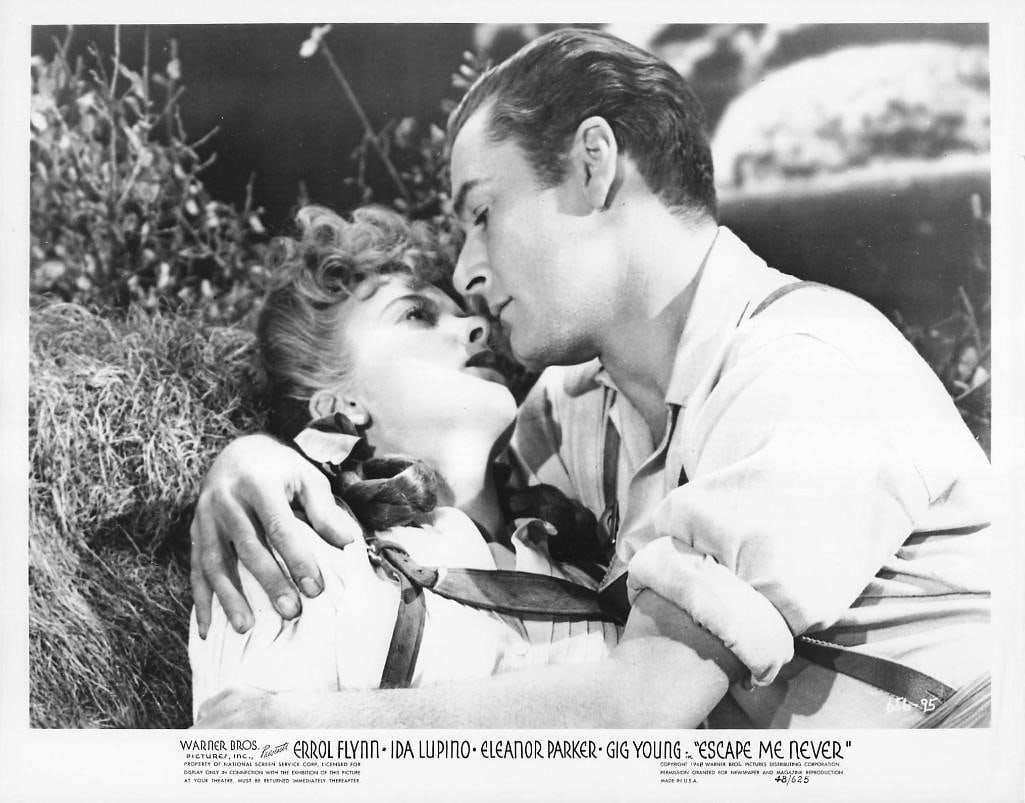 Escape Me Never - Stills: Quantity: 20 Year: 1948 Condition:B+ Country: U.S.A Studio: Warner Brothers Size: 8x10 Genre: War Stars: Errol Flynn, Ida Lumpino, Eleanor Parker, Gig Young