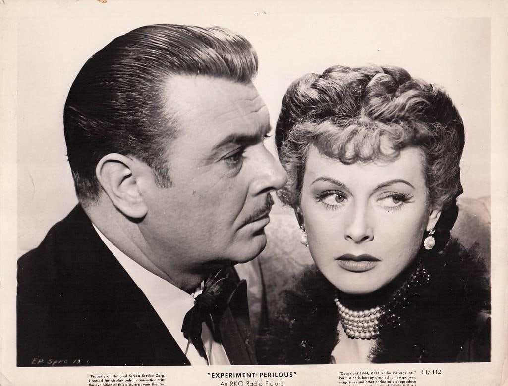 Experiment Perilous - Stills: Quantity: 20 Year: 1944 Condition:B+ Country: U.S.A Studio: RKO Size: 8x10 Genre: Romance Stars: Hedy Lamarr, George Brent, Paul Lukas, Albert Dekker, Carl Esmond