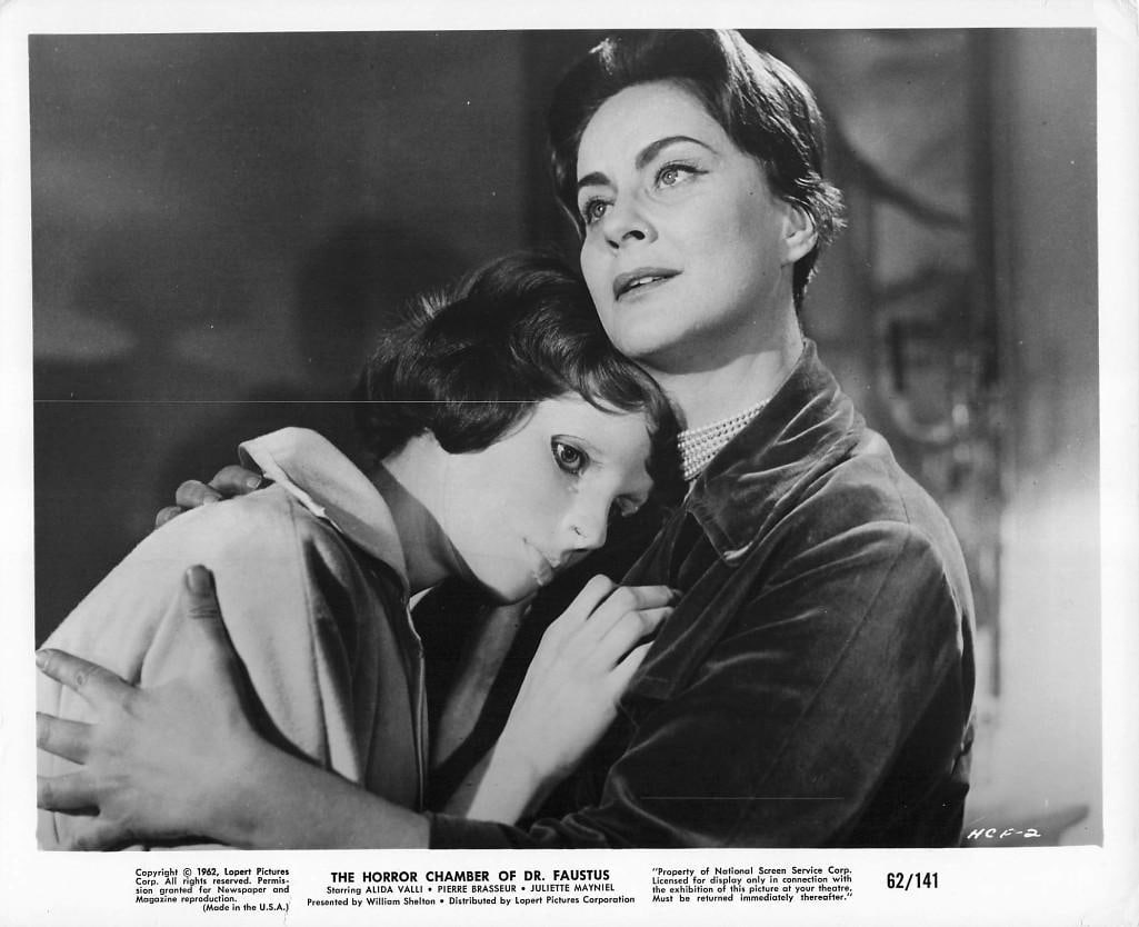 The Horror Chamber of Dr. Faustus - Stills: Quantity: 18 Year: 1962 Condition:B+ Country: U.S.A Studio: Lopert Size: 8x10 Genre: Horror Stars: Alida Valli, Pierre Brasseur, Juliette Mayniel