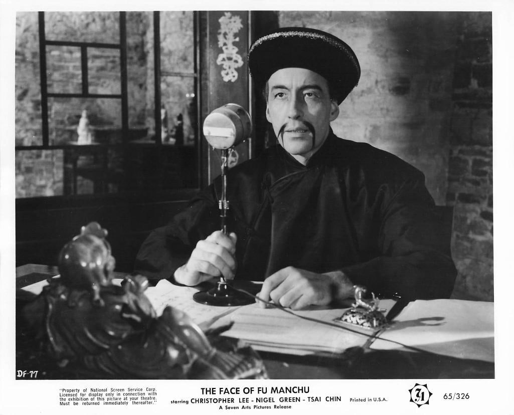 Face of Fu Manchu - Stills: Quantity: 20 Year: 1965 Condition:B+ Country: U.S.A Studio: Seven Arts Size: 8x10 Genre: Horror Stars: Christopher Lee, Nigel Green