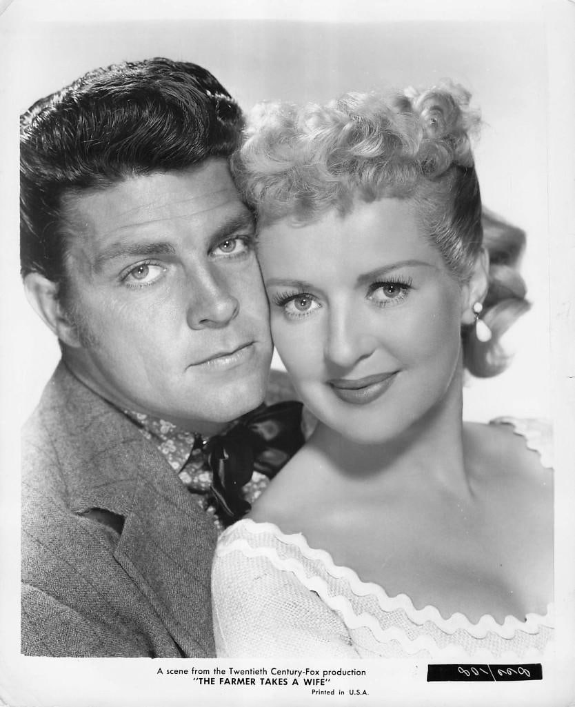 The Farmer Takes a Wife - Portrait Stills: Quantity: 13 Year: 1953 Condition:B+ Country: U.S.A Studio: 20th Century Fox Size: 8x10 Genre: Romance Stars: Betty Grable, Dale Robertson
