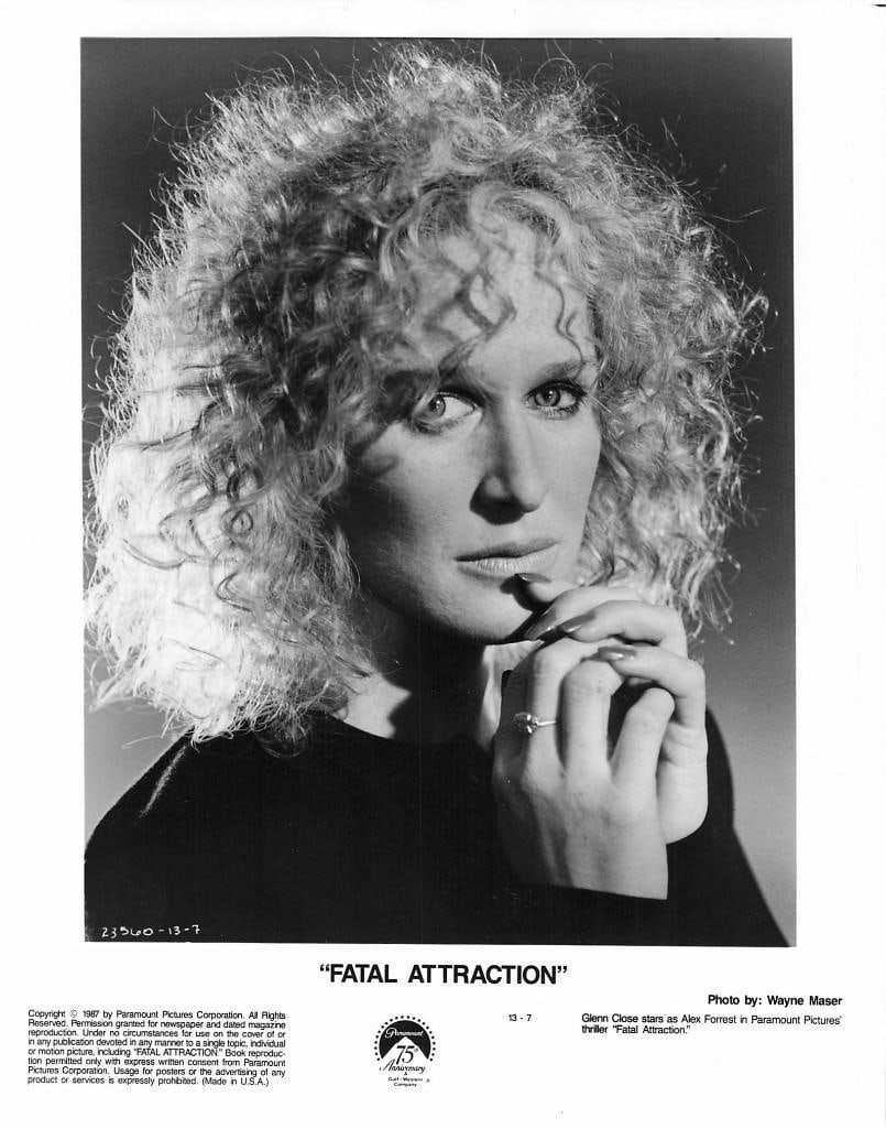 Fatal Attraction - Stills: Quantity: 16 Year: 1987 Condition:B+ Country: U.S.A Studio: Paramount Size: 8x10 Genre: Sexploitation Stars: Glenn Close, Michael Douglas, Anne Archer