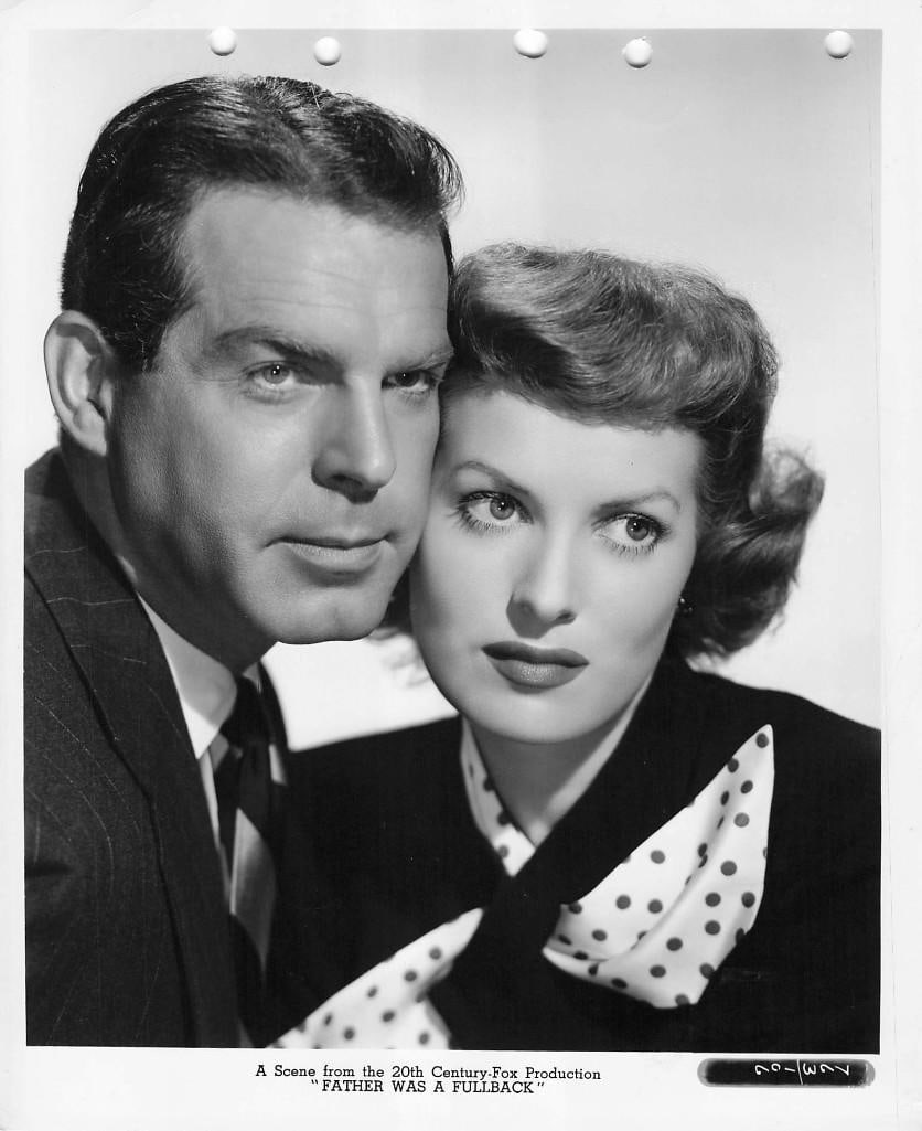 Father Was a Fullback - Keybook Stills: Quantity: 20 Year: 1950 Condition:B+ Country: U.S.A Studio: 20th Century Fox Size: 8x10 Genre: Romance Stars: Fred MacMurray, Maureen O'Hara
