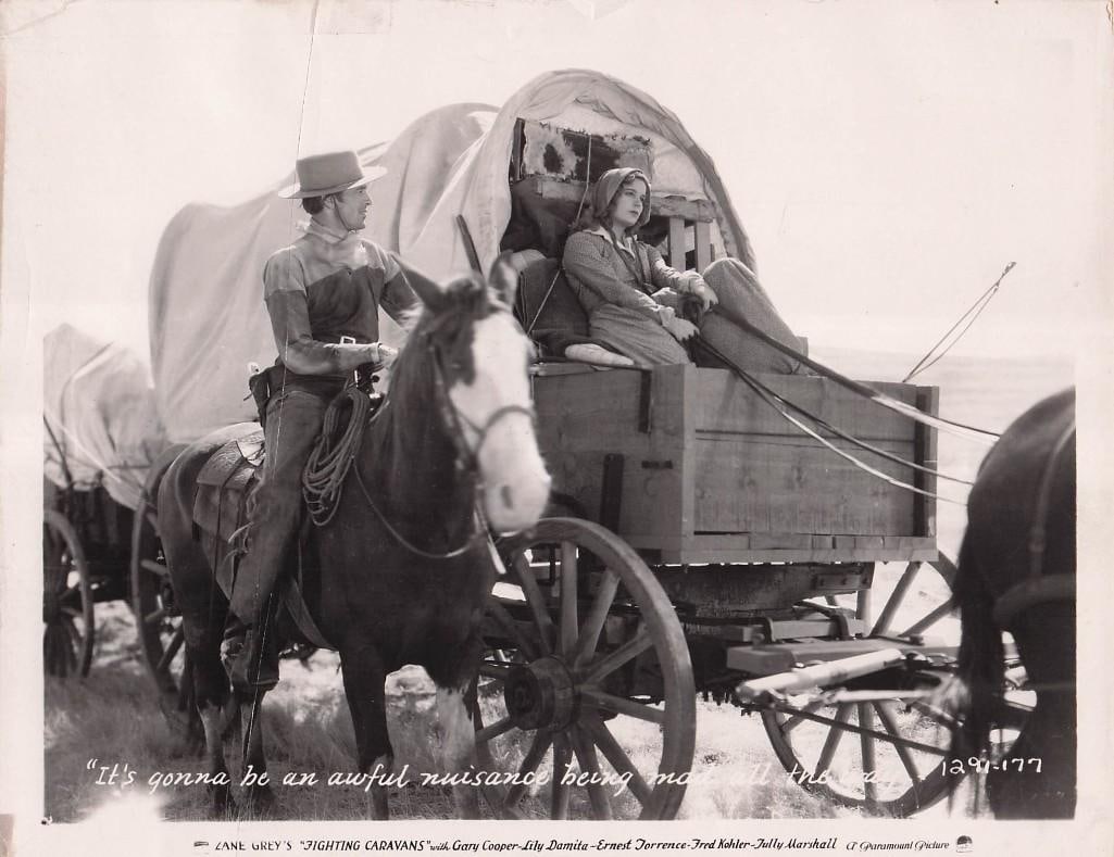 Fighting Caravans - Stills: Quantity: 20 Year: 1931 Condition:B+ Country: U.S.A Studio: Paramount Size: 8x10 Genre: Western Stars: Gary Cooper, Lily Damita, Ernest Torrence
