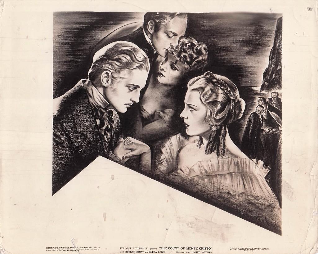 The Count of Monte Cristo - Movie Stills: Quantity: 20 Year: 1934 Condition: B Country: U.S.A Studio: United Artists Size: 8x10 Genre: Adventure Stars: Robert Donat, Elissa Landi, Sidney Blackmer, Louis Calhern