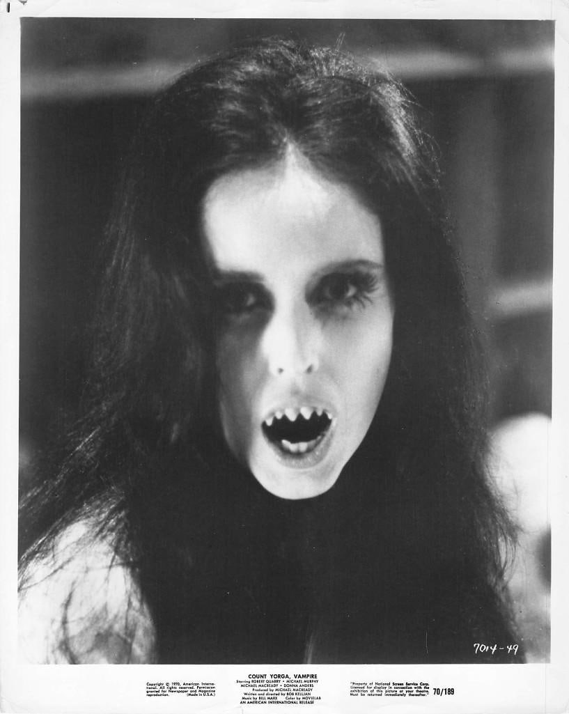 Count Yorga, Vampire Movie Stills: Quantity: 20 Year: 1970 Condition: B+ Country: U.S.A Studio: American International Size: 8x10 Genre: Horror Stars: Robert Quarry, Michael Murphy, Donna Anders