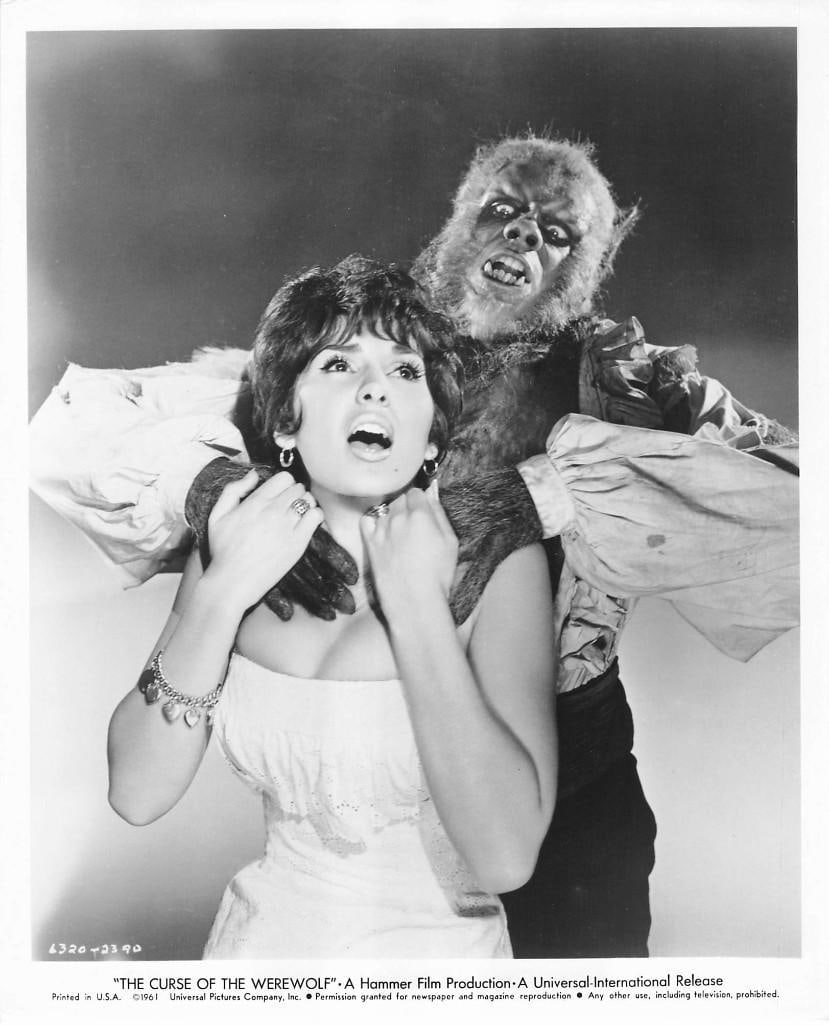 The Curse of the Werewolf - Movie Stills: Quantity: 20 Year: 1961 Condition: B+ Country: U.S.A Studio: Universal Size: 8x10 Genre: Horror Stars: Oliver Reed, Yvonne Romain, Clifford Evans, Catherine Feller