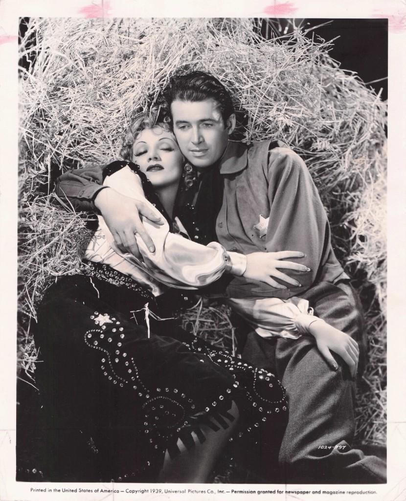 Destry Rides Again - Stills: Quantity: 8 Year: 1939 Condition: B Country: U.S.A Studio: Universal Size: 8x10 Genre: Western Stars: James Stewart, Marlene Dietrich, Mischa Aver, Una Merkel, Brian Donlevy, Charles Winniger