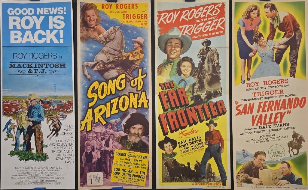 Various Roy Rogers Inserts: Quantity: 4 Year: 1944, 46, 48, 75 Condition: B+ Country: U.S.A Studio: Republic Size: 14x36 Genre: Western Stars: Roy Rogers, Dale Evans, Gail Davis