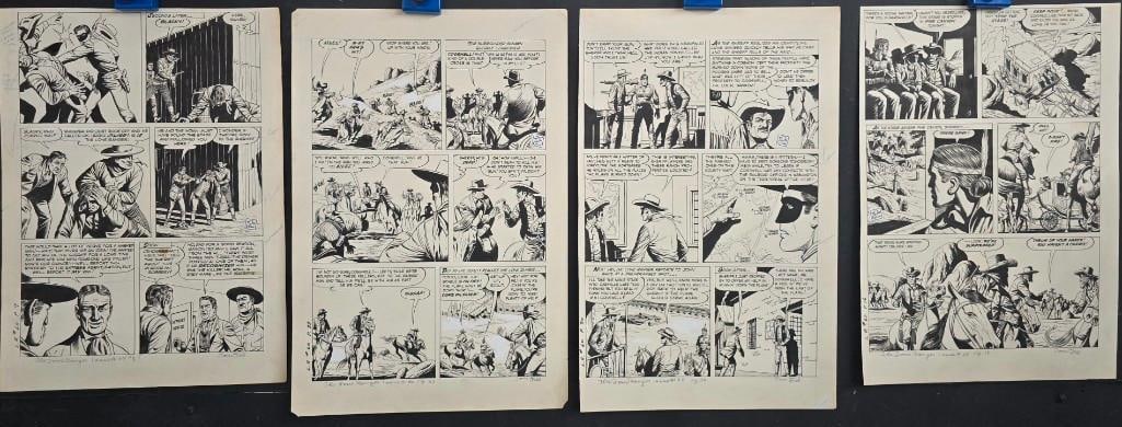 Lone Ranger Storyboard - Comic Art Work (4) Plus 2 Letters with a Description Plus 2 Comic Books (1 of 11)