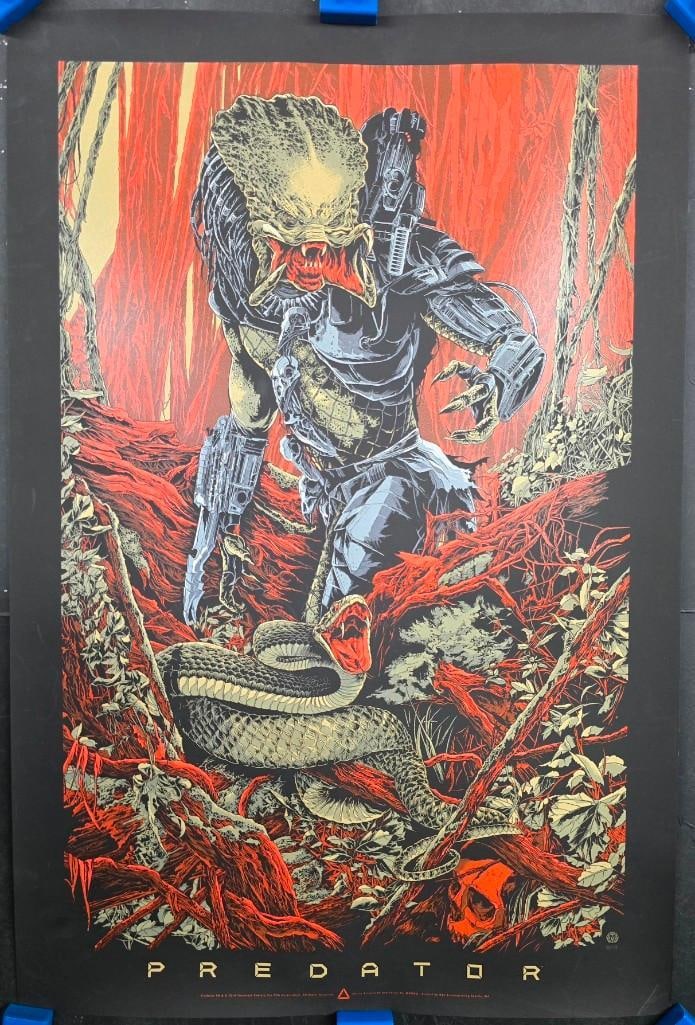 Predator Art Print signed by artist Ken Taylor Mondo Red Edition (1 of 2)