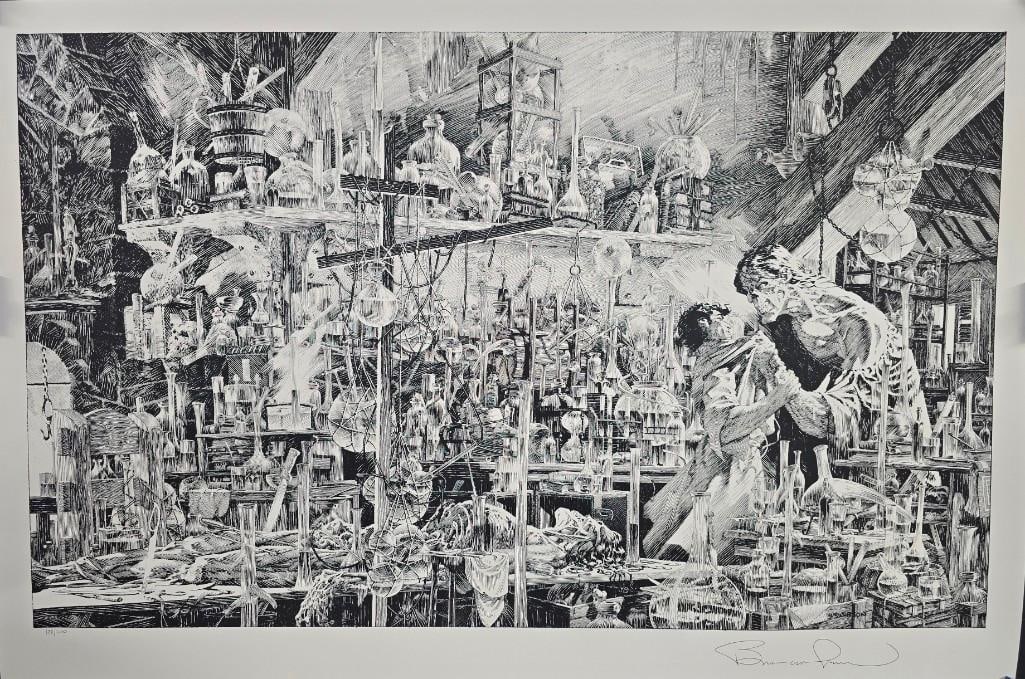 Frankenstein #188/200 Signed Art Print by Bernie Wrightson: Quantity: 1 Year: 2013 Condition: Excellent Country: U.S.A Size: 24x36 Genre: Horror Stars: