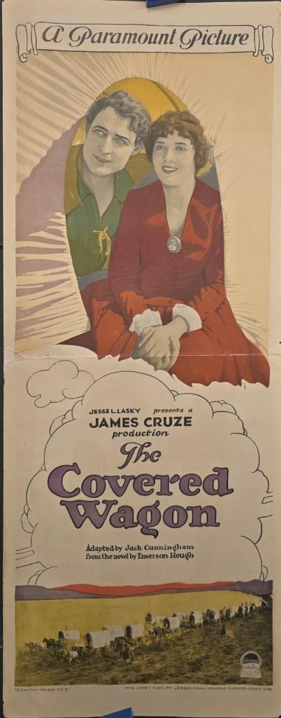 The Covered Wagon - 1923 Folded Insert: Quantity: 1 Year: 1923 Condition: Very Good Folded Country: U.S.A Size: 14x36 Genre: Adventure / Western Stars: J. Warren Kerrigan, Lois Wilson, Alan Hale