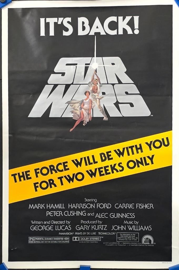 Star Wars - RR81 Studio Style One Sheet: Quantity: 1 Year: 1981 Condition: Very Good Country: U.S.A Size: 27x41 Genre: Sci-Fi Stars: Mark Hamill, Harison Ford, Carrie Ford