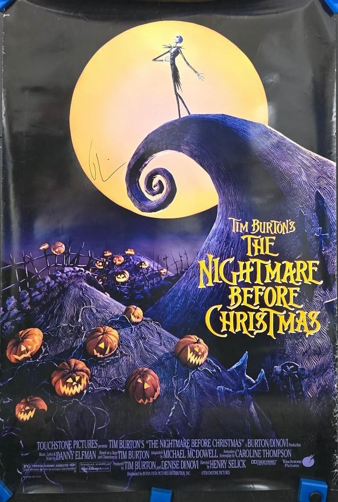 Nightmare Before Christmas - 1993 Autographed One Sheet (1 of 3)