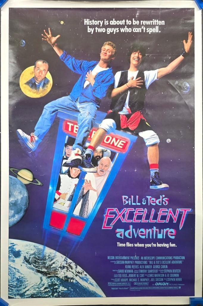 Bill and Ted's Excellent Adventure - 1989 Rolled One Sheet (1 of 1)