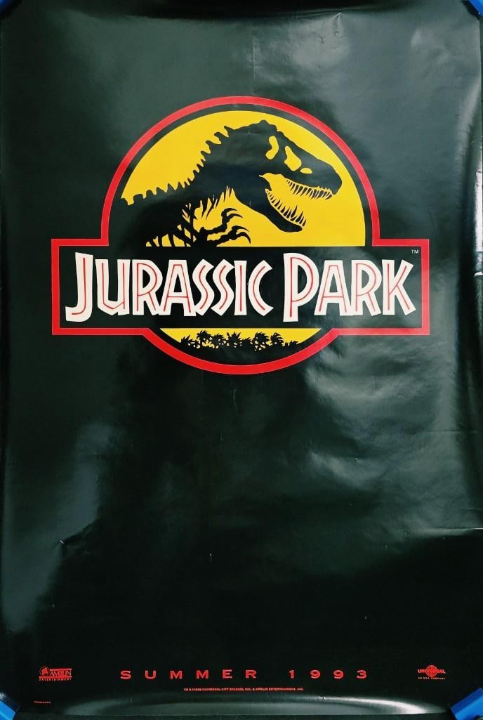 Jurassic Park - 1993 Yellow Teaser One Sheet: Quantity: 1 Year: 1993 Condition: Excellent Country: U.S.A Size: 27x41 Genre: Adventure Stars: Sam Neil, Laura Dern, Jeff Goldblum