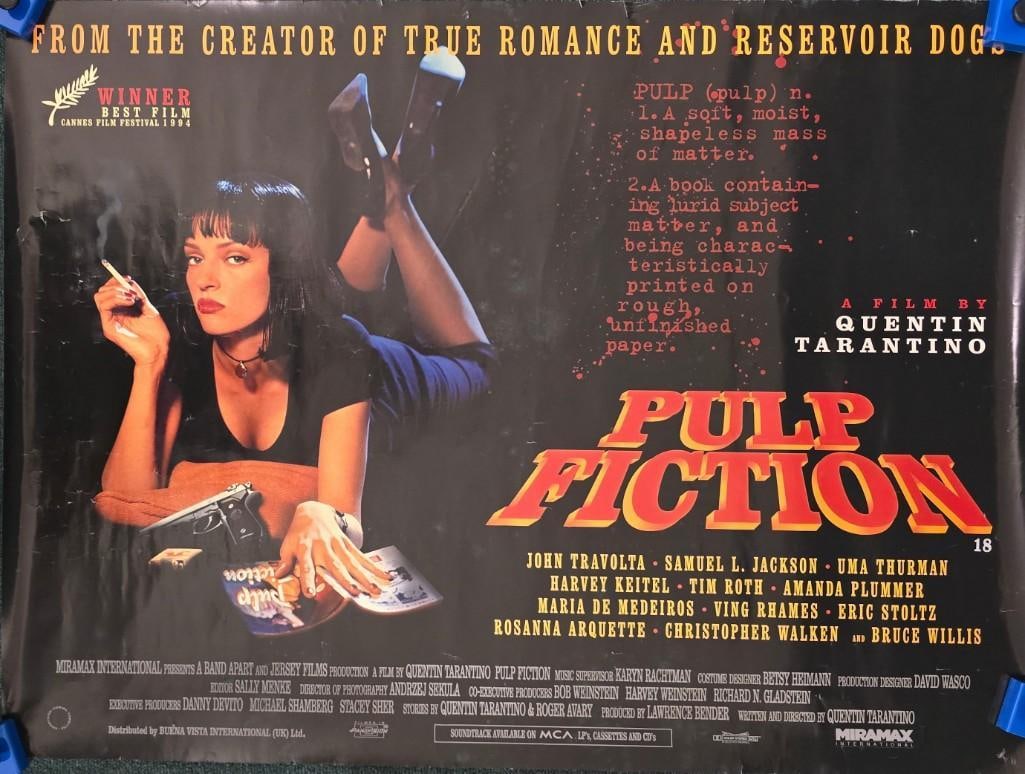 Pulp Fiction - 1994 Rolled British Quad (1 of 1)