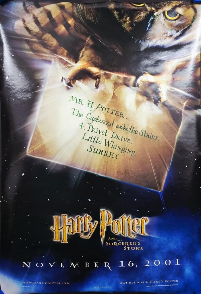 Harry Potter and the Sorcerer's Stone - One Sheet - Owl Style: Quantity: 1 Year: 2001 Condition: Excellent - Rolled Country: U.S.A Size: 27x40 Genre: Stars: