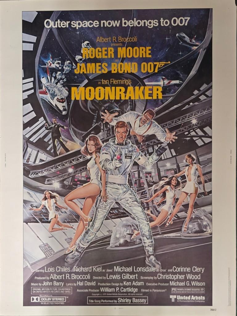 Moonraker - 1979 30x40: Quantity: 1 Year: 1979 Condition: Very Good to Excellent - Unfolded Country: U.S.A Size: 30x40 Genre: James Bond / Spy Stars: Roger Moore, Louis Chiles, Michael Lonsdale