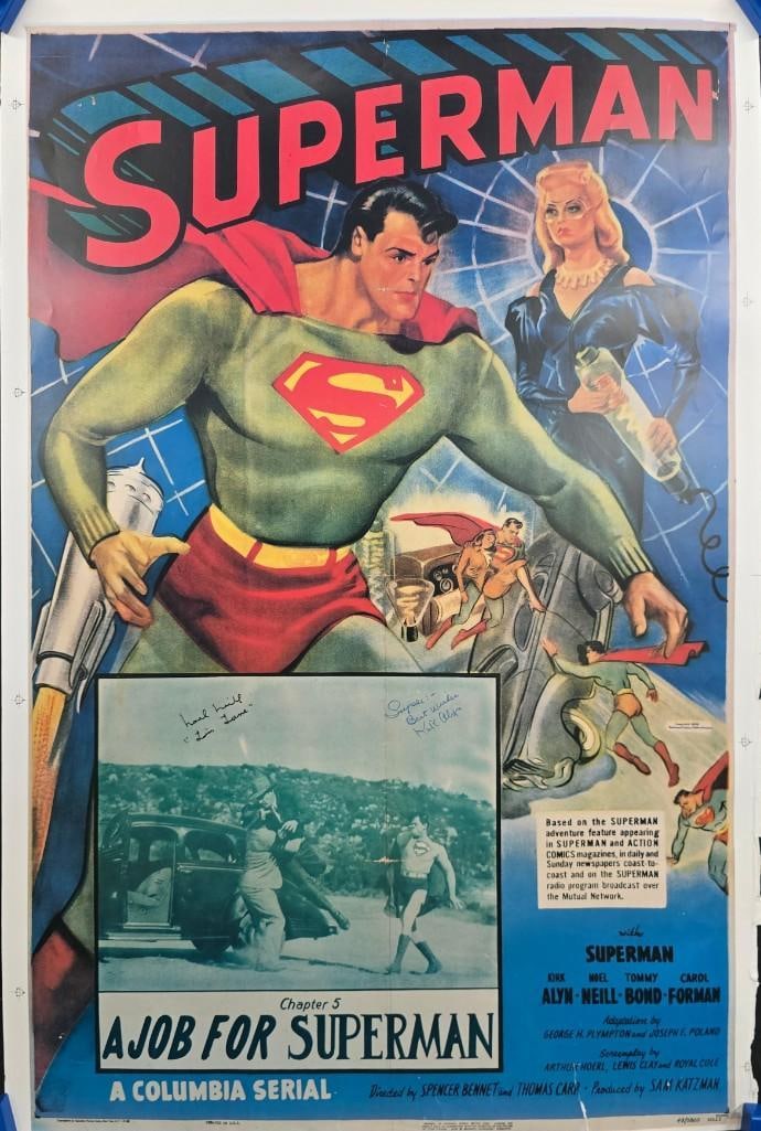 Superman - 1948 Signed One Sheet COPY (1 of 3)