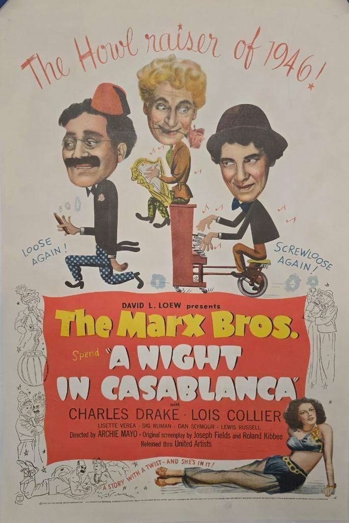 A Night In Casablanca - 1946 Linen Backed One Sheet (1 of 1)