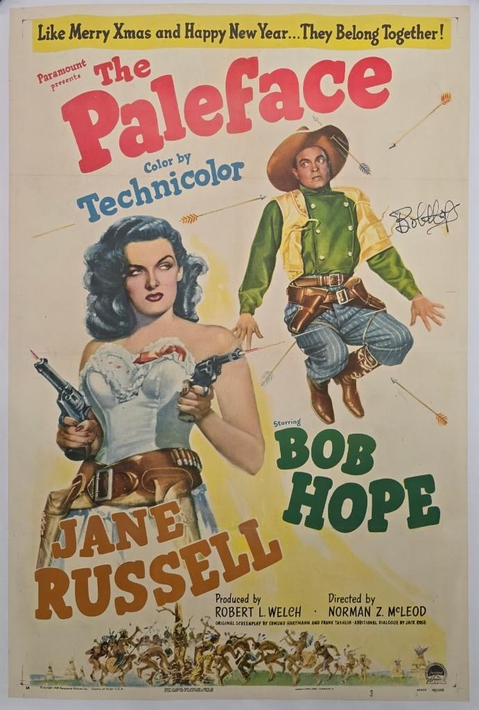 The Paleface - 1948 Linen Backed Bob Hope Autographed One Sheet (1 of 2)