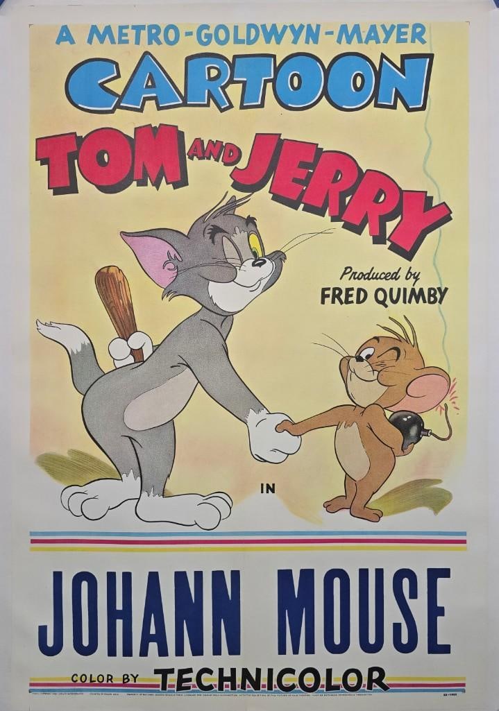 Tom and Jerry Johann Mouse - 1953 Linen Backed One Sheet (1 of 1)