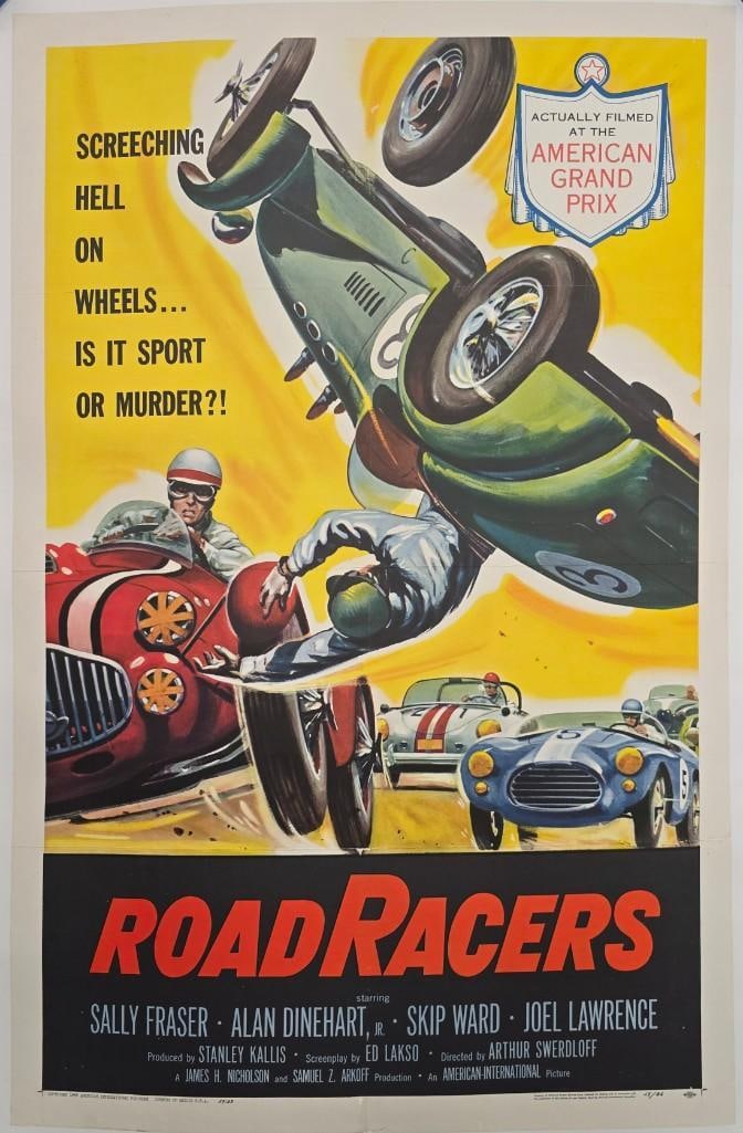 Road Racers - 1959 Linen Backed One Sheet: Quantity: 1 Year: 1959 Condition: Very Good Country: U.S.A Size: 27x41 Genre: Action / Drama Stars: Joel Lawrence, Marian Collier, Skip Ward