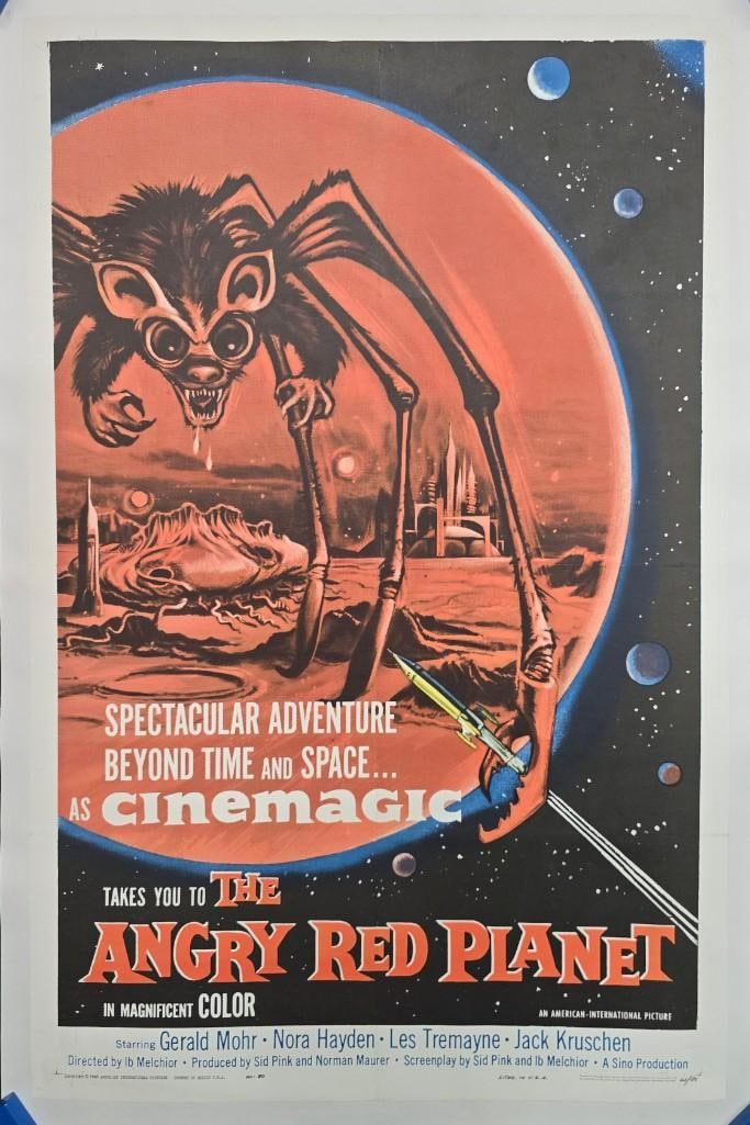 Angry Red Planet - 1960 Linen Backed One Sheet: Quantity: 1 Year: 1960 Condition: Very Good Country: U.S.A Size: 27x41 Genre: Sci-Fi Stars: Gerald Mohr, Nora Hayden, Les Treayne
