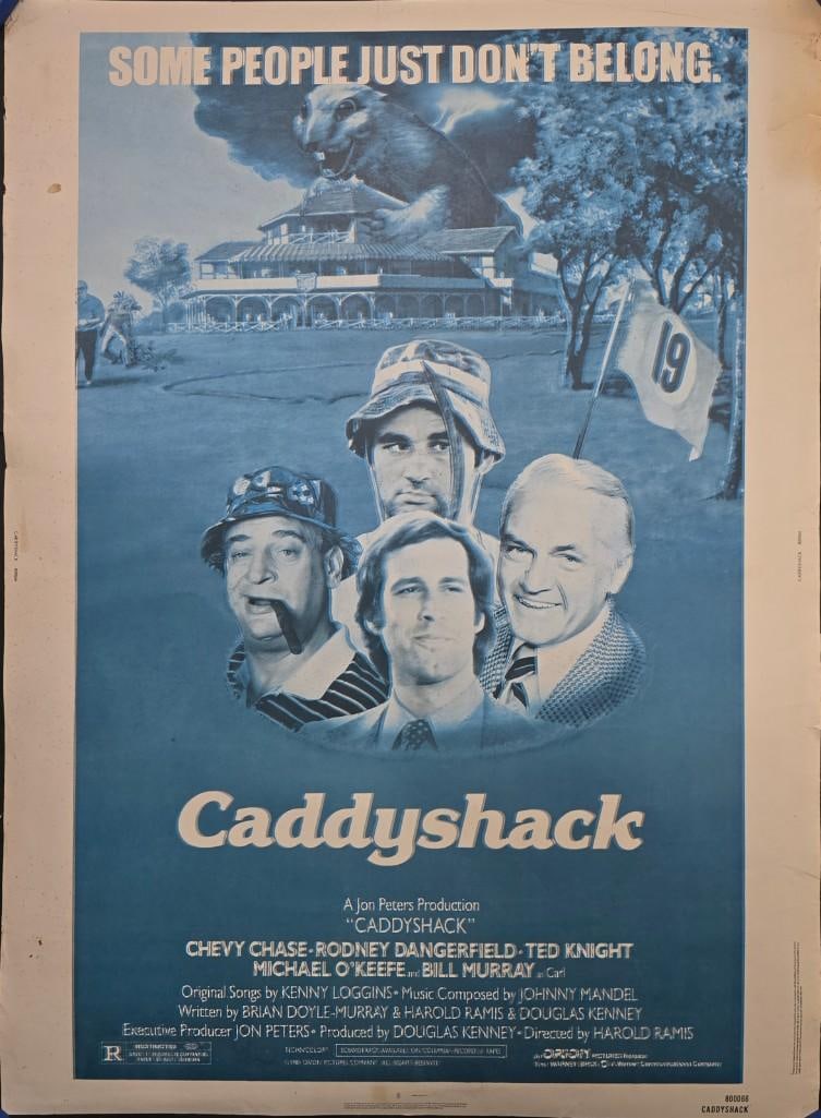 Caddyshack and The Fiendish Plot of Dr. Fu Manchu - Double Sided - 30 x 40: Quantity: 1 Year: 1980 Condition: Fair Unfolded Country: U.S.A Size: 30x40 Genre: Comedy Stars: Caddyshack - Chevey Chase, Rodney Danger Field, Bill Murray / The Fiendish Plot of Dr. Fu Manchu