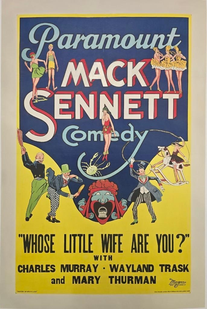 Who's Little Wife are You - 1918 Linen Backed One Sheet: Quantity: 1 Year: 1918 Condition: Very Good Linen Backed Country: U.S.A Size: 27x41 Genre: Silent / Comedy / Short Stars: Charles Murray, Wayland Trask, Mary Thurman