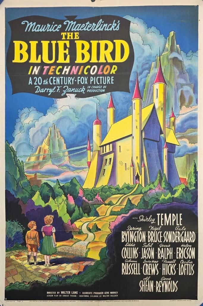 The Bluebird - 1939 Full Fold - Stored Flat: Quantity: 1 Year: 1939 Condition: Very Good Folded Country: U.S.A Size: 27x41 Genre: Comedy Stars: Shirley Temple, Spring Byington, Nigel Bruce