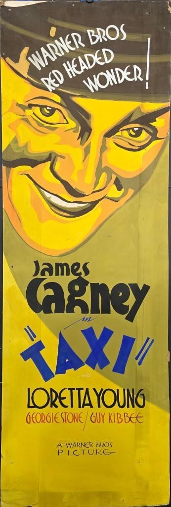 Taxi, 1931 Hand Painted Door Panels, Very Rare: Quantity: 1 Year: 1931 Condition: Good Country: U.S.A. Size: 20 x 60 Genre: Crime Stars: James Cagney