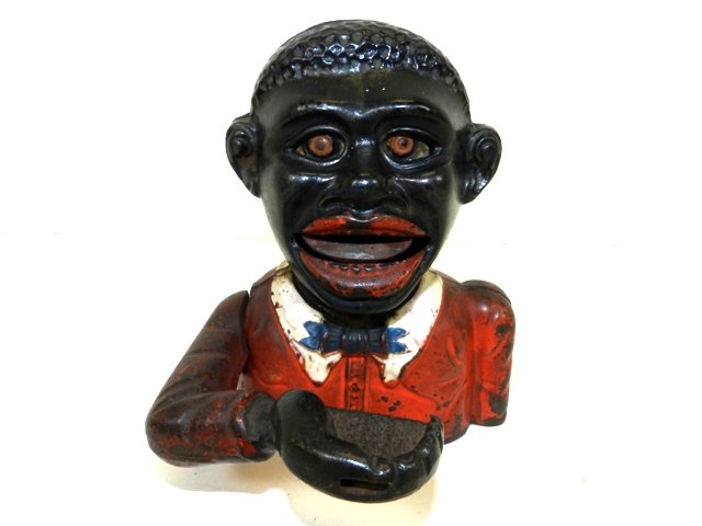 Original John Harper "Little Joe" Mechanical Bank: No chips or cracks Circa 1915 90 percent original paint