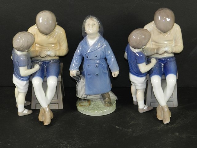 3 Royal Copenhagen Figurines B & G: Two mid 20cÂ Copenhagen figure groupÂ ofÂ two boys, the one little boy looking inquisitive, learning from his brother.Â Â TheÂ beautifully modeled figure groupÂ isÂ an elegantÂ 7 and