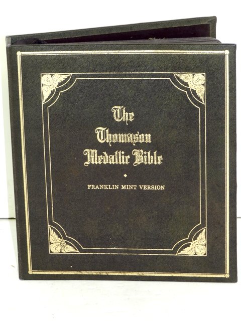 Franklin Mint "the Thomason Medallic Bible" Coin Book: Franklin Mint "the Thomason Medallic Bible" Coin Book copyright 1970, sixty medals in presentation folder