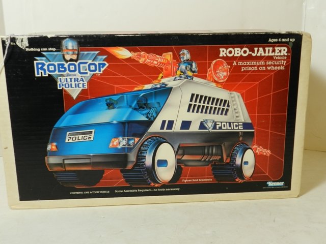 KENNER ROBOCOP ROBO-JAILER VEHICLE: KENNER ROBOCOP AND THE ULTIMATE POLICE ROBO-JAILER VEHICLE 1989. MINT BOXED